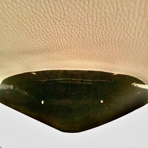 Luxury Italian Leather Handmade Crossbody Handbag Isadora #3518 Color Latte NWT - Picture 5 of 7